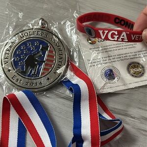 🖤VGA (Veteran Golfers Association) 2014 medal 🏅 & Wristband set